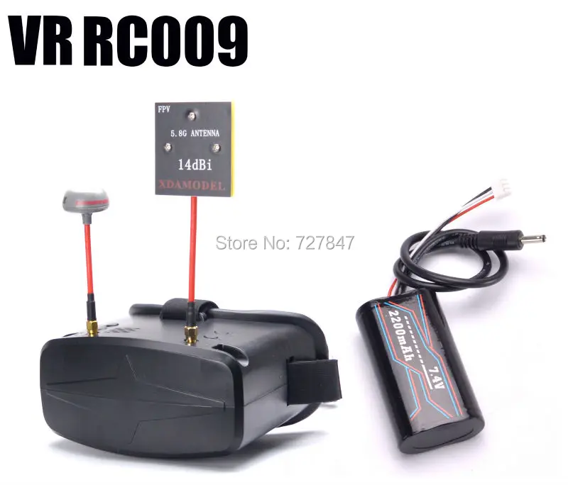 FPV VR RC 009 4 3 Inches 480x272 Video Goggles 5 8G 40CH Raceband Auto Searching