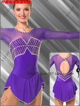 figure skating clothing girls purple ice skating dress custom figure skating clothing free shipping dress skating custom