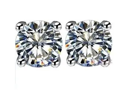 

Free express Shipping!Test positive 0.5-1 Carat 750 mossanite earrings ,4prongs earrings