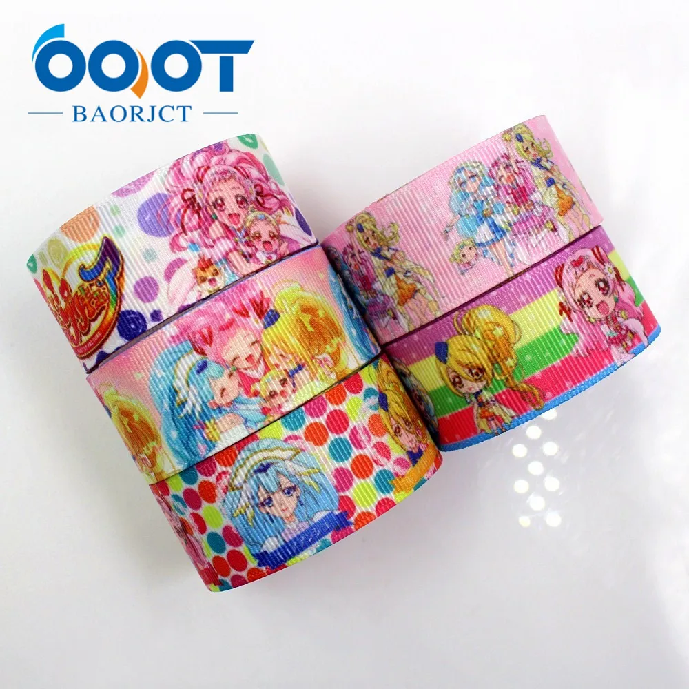 

OOOT BAORJCT G-18419-1 25 mm 10 yards Cartoon Ribbons Thermal transfer Printed grosgrain Wedding Accessories DIY material