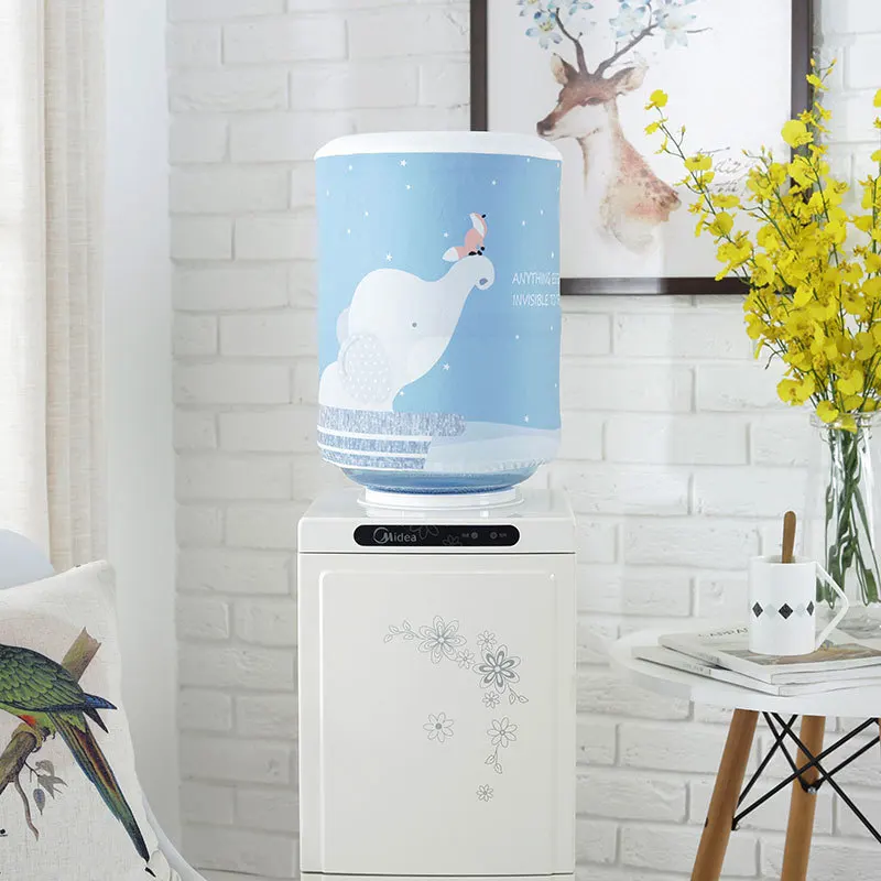 Printed Cartoon Animal Cloth Art Drinking Fountains Barrels Water Dispenser Dust Cover Household Merchandises Protector AC021