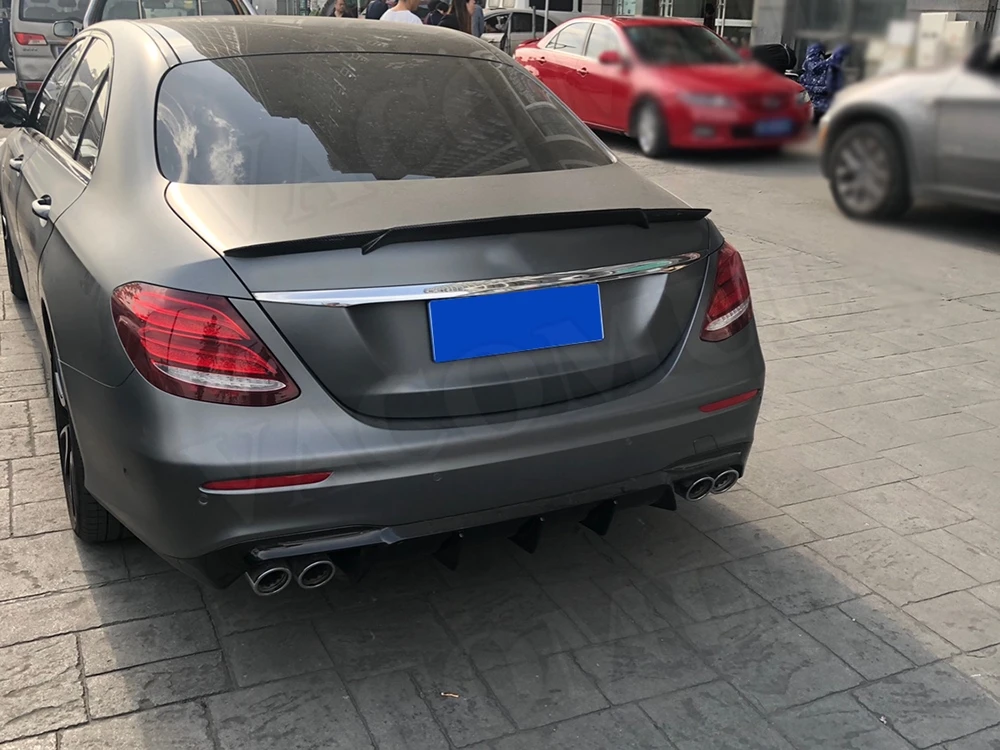 E класс задний багажник из углеродного волокна спойлер крыло для Mercedes Benz W213 E200 E300 E400 E550 седан 17-19 B стиль