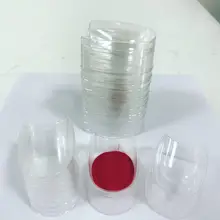 10 шт. лоток для порошка для маникюра формы для ногтей погружной контейнер прозрачный пластиковый маленький образец косметические средства для ногтей лоток для порошка