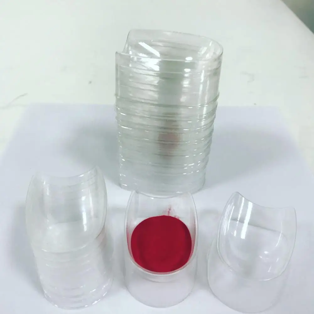 10pcs Nail Dipping Powder Tray Manicure Mold Nail Dip Container Clear