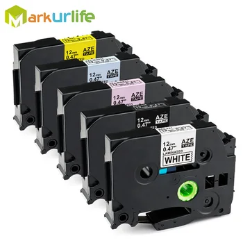 

5pcs TZe231 TZe335 TZeMQE31 TZeMQ531 TZe631 Compatible for Brother P-Touch Label Tape for Label Printer PT-D210 PT-1000