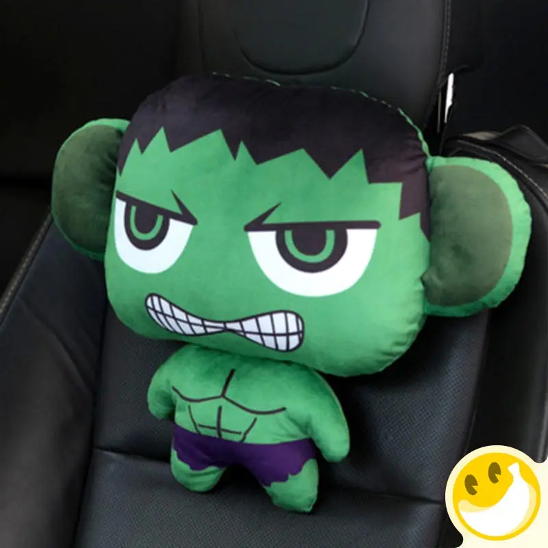 

Cute Cartoon HULK style Car Seat Neck Rest Headrest Auto Waist Cushion Waist Support Lumbar Cushion Auto Seat Head Rest Pillows