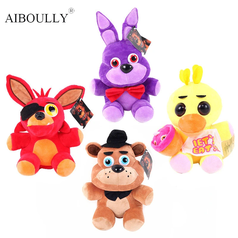 

18cm FNAF fnaf plush toys Five Nights At Freddy's Bonnie Foxy Freddy Fazbear Bear duck Plush Stuffed animals Doll toy kids gift