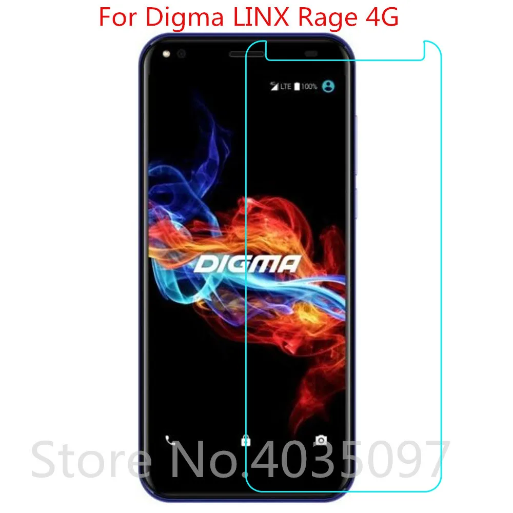 

2.5D 9H Tempered Glass For Digma LINX Rage 4G Glass on Phone Film Protective Screen Protector For Digma LINX Rage 4G Glass