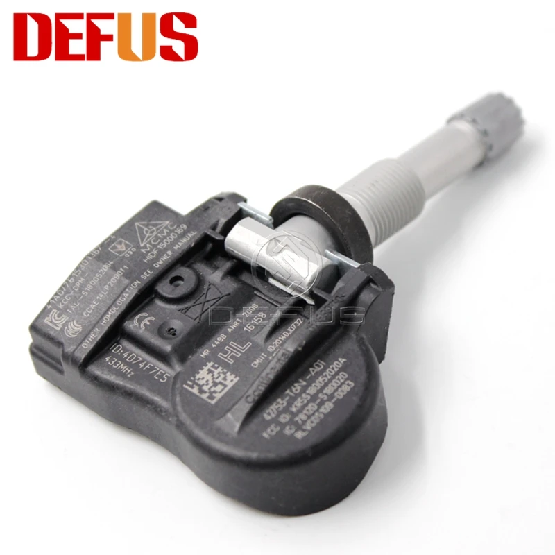 DEFUS 4 шт. 42753-T6N-A01 TPMS датчик давления в шинах Подходит для Honda Odyssey 42753T6NA01 42753-T6N-TBD 433 МГц- Новинка