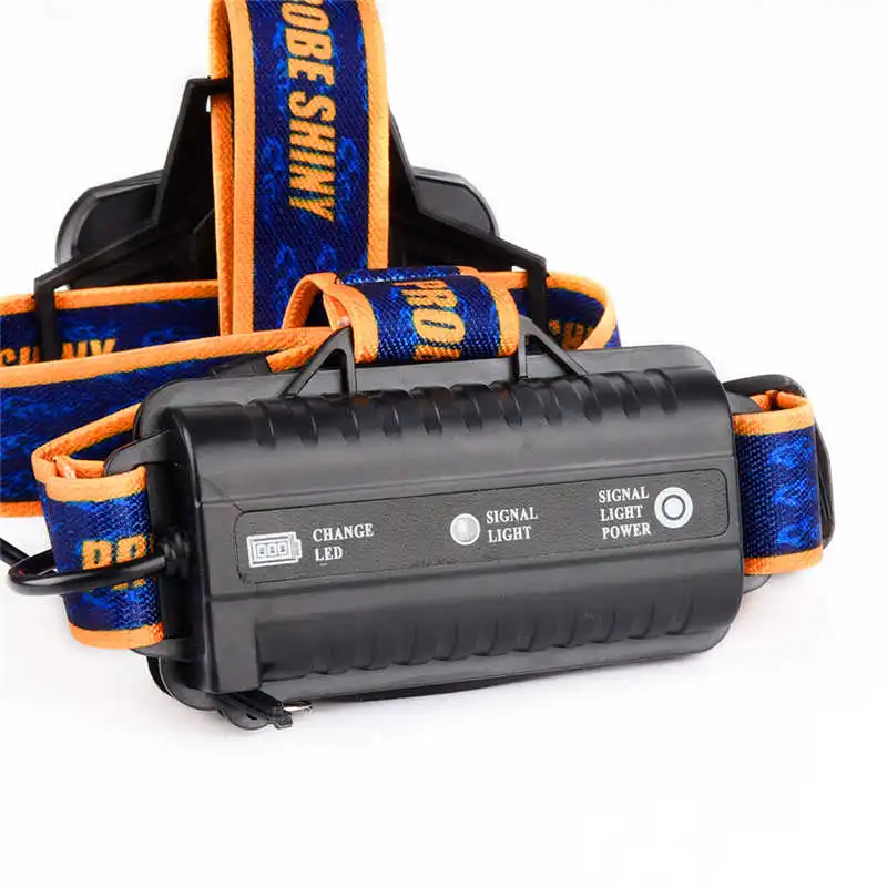 25000LM 5x XM-L T6 Headlamp Headlight Head Light led flashlight rechargeable USB+Battery powerful led flashlight #4A28 (4)