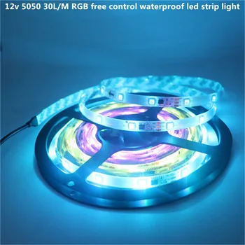 

5m 30led/m DC12V RGB Dream Magic Led Strip Waterproof 2811 IC Free Control LED Strip 5050 SMD 150LED Flexible Light