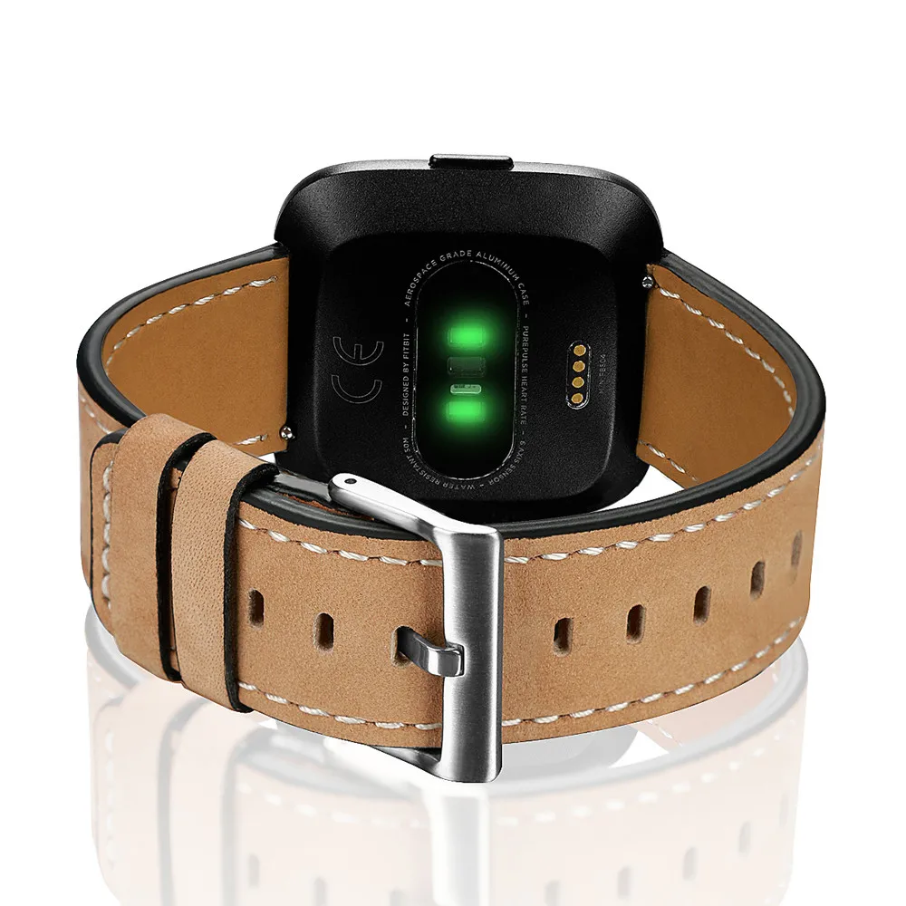Новые часы для Fitbit Versa Smart часы группа ремонтируется ремень роскошный кожаный ремешок браслет JANN15