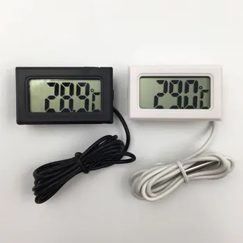 

1Pc Free Shipping LCD Digital Thermometer Electronic Thermometer Fish Tank Refrigerator Water Temperature with Waterproof Sensor