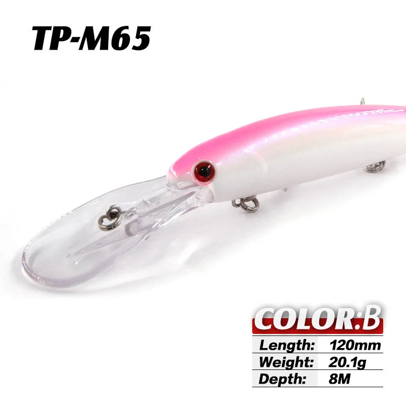 TacklePRO M65 Vobler рыболовная приманка гольян 12 см искусственные приманки 20,1 г глубокое погружение 8 м кренкбейты рыболовная приманка воблер - Цвет: B