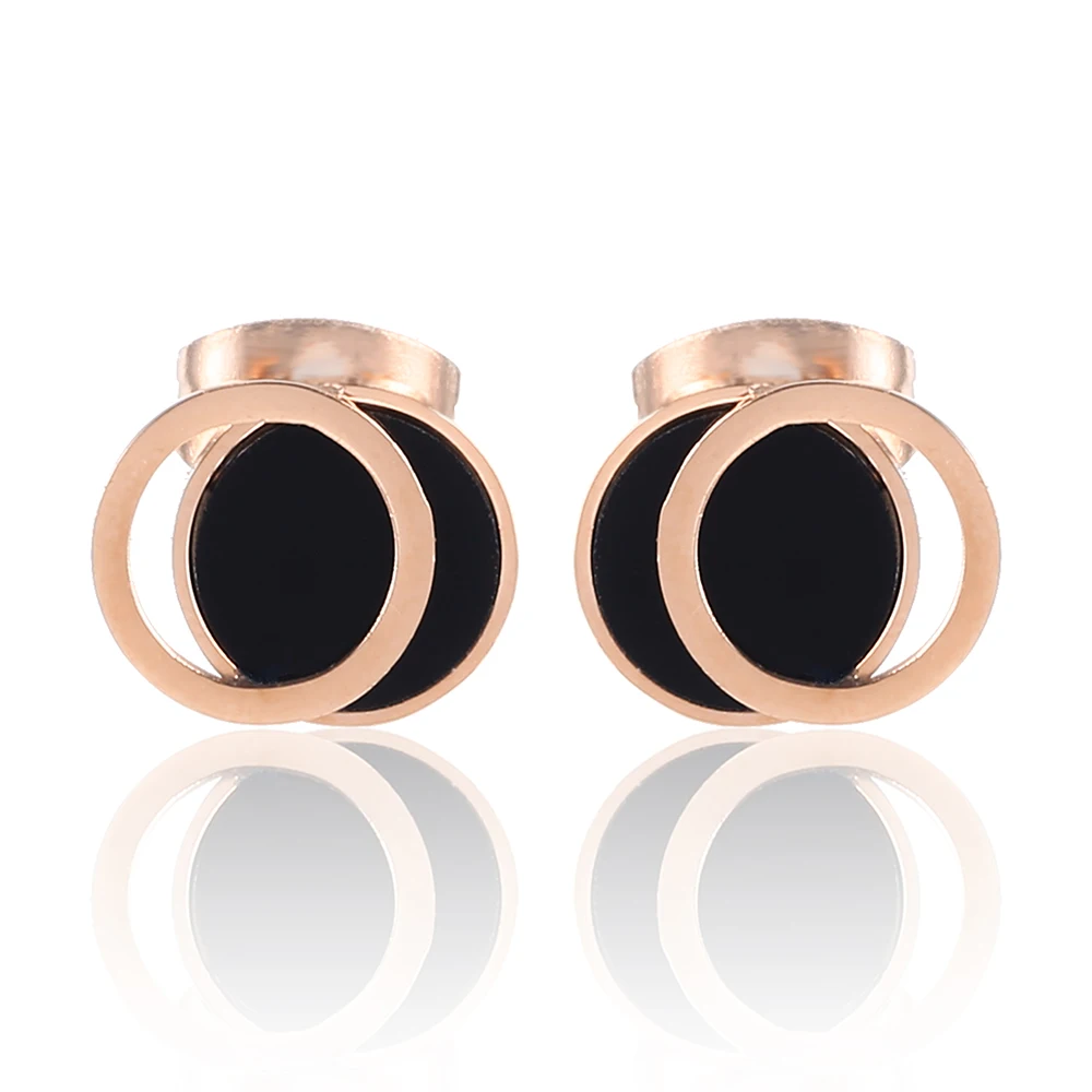 OUFEI ювелирные изделия из нержавеющей стали Женские Vogue очаровательный, с мелкими драгоценными камнями золотые серьги гвоздики для женщин ювелирные аксессуары массовый эффект богемные