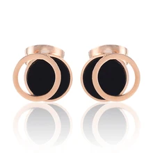 OUFEI ювелирные изделия из нержавеющей стали Женские Vogue очаровательный, с мелкими драгоценными камнями золотые серьги гвоздики для женщин ювелирные аксессуары массовый эффект богемные