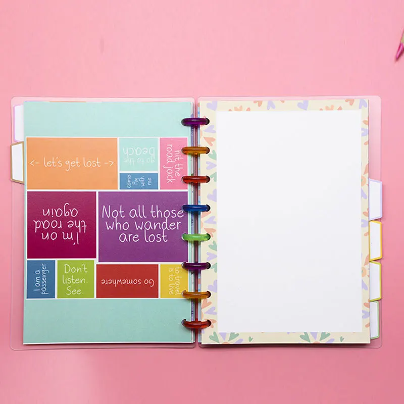 Fromthenon диски кольцо связаны Happy planner пуля журналы A5B6 спираль notebookr дневник с цветком пустой Бумага пополнения чернил канцелярских принадлежностей