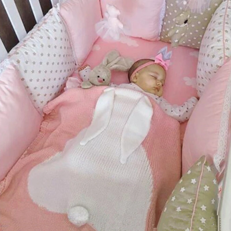 

Rabbit Ear Kids Cotton Baby Napping Blanket Bedding Towel Bunny Quilt Blanket