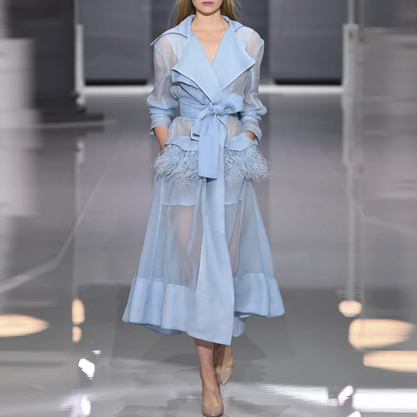 Высокое качество новейшая мода 2019 дизайнерское подиумное Платье женское перспективное перьевое украшенное кружевное платье с поясом Высокое качество новейшая мода 2019 дизайнерское подиумное Платье женское перспективное перьевое украшенное кружевное платье с поясом