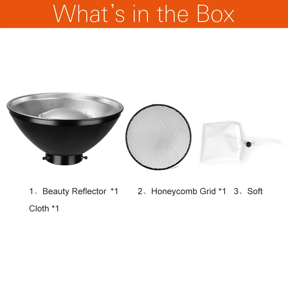 Универсальное крепление Silver Beauty Dish 30 см 12 дюймов + сотовая сетка рассеиватель для
