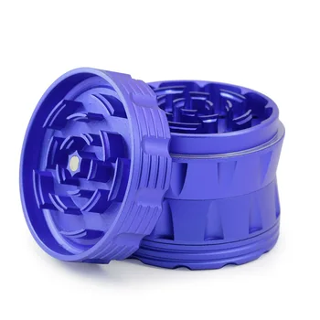 

6 Colors Chamfering Covers With Non-Slip Grid Diameter 63mm Diamond Concave Side Aluminium Alloy Herb Grinders Tobacco Crusher
