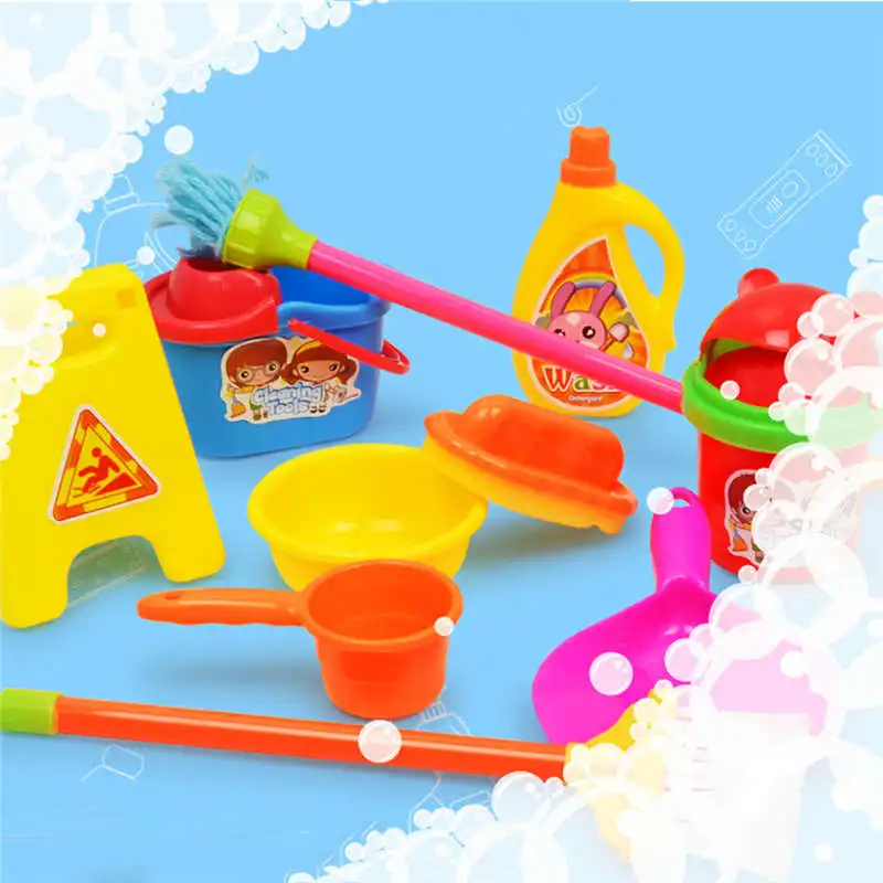 10 шт. набор ролевых игрушек для чистки ролевых игр Набор для чистки детей игровой набор для уборки уборка