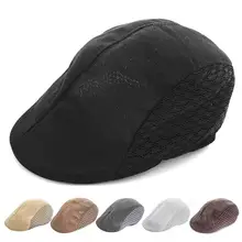 Новое поступление, осенний стиль, удобный дышащий льняной плоский берет, кепка, Кепка для гольфа для мужчин и женщин
