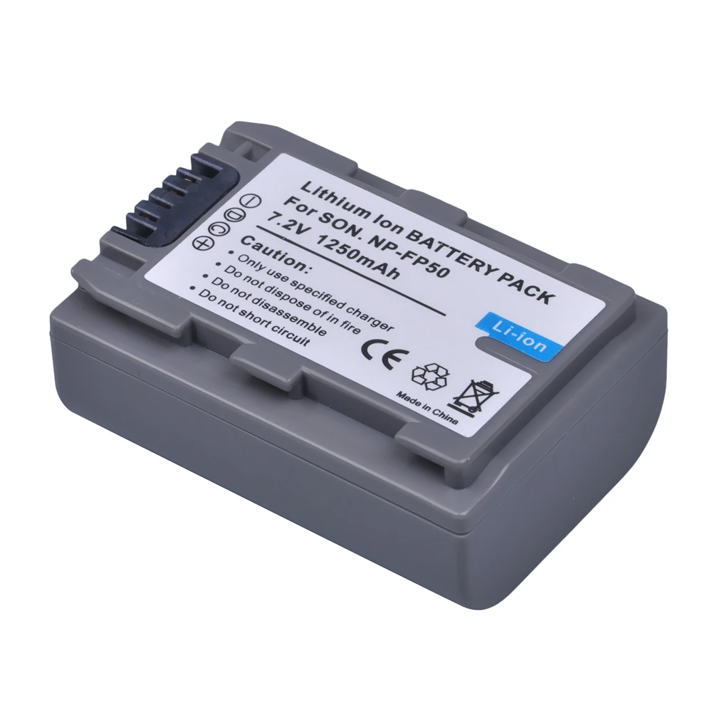 Аккумуляторная литий ионная батарея Tectra 2 шт. для фотоаппаратов Sony NP FP50 40 43E 65 85 94E 96