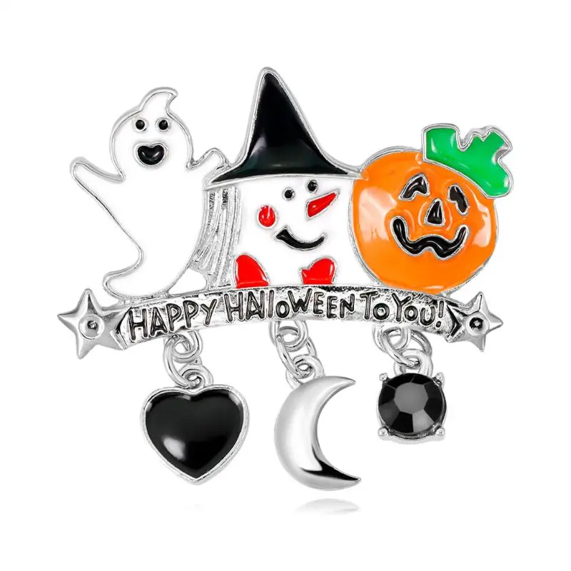 

Halloween Brooch Pumpkin Ghost Fancy New Year Jewelry Badge Banquet Pins Gifts W2952001