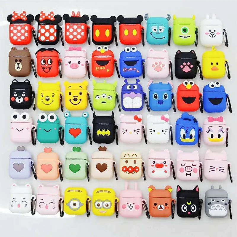 

Cute Cartoon Silicone Case for Apple Airpods Case Bluetooth Earphone Bag Accessories Protective Case Charging Box Headset Cover