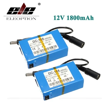

ELEOPTION 2PCS Portable DC-168 DC 12V 1800mAh Rechargeable Li-ion Battery for CCTV Camera wireless Camera Baby monitor With Plug