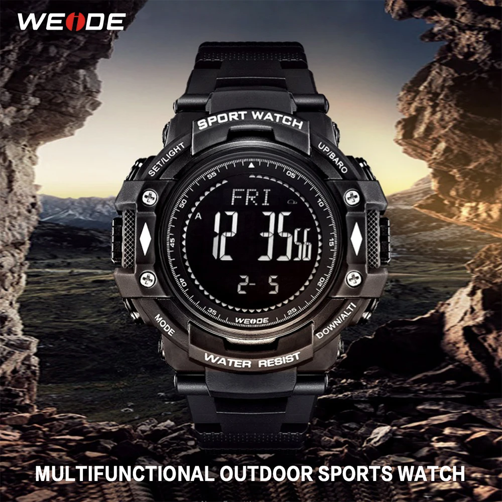 

WEIDE Men Sports Digital Analog Dual Display Movement Device Fashion Casual Model 50 Bar Water Resistant Wrist Watch