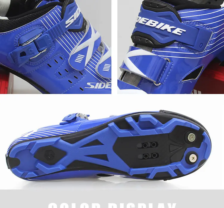 SIDEBIKE/Мужская обувь для велоспорта MTB, светоотражающая, синяя, желтая, красная, белая, для езды на велосипеде, горная обувь, велосипедные кроссовки, Sapatilha Ciclismo