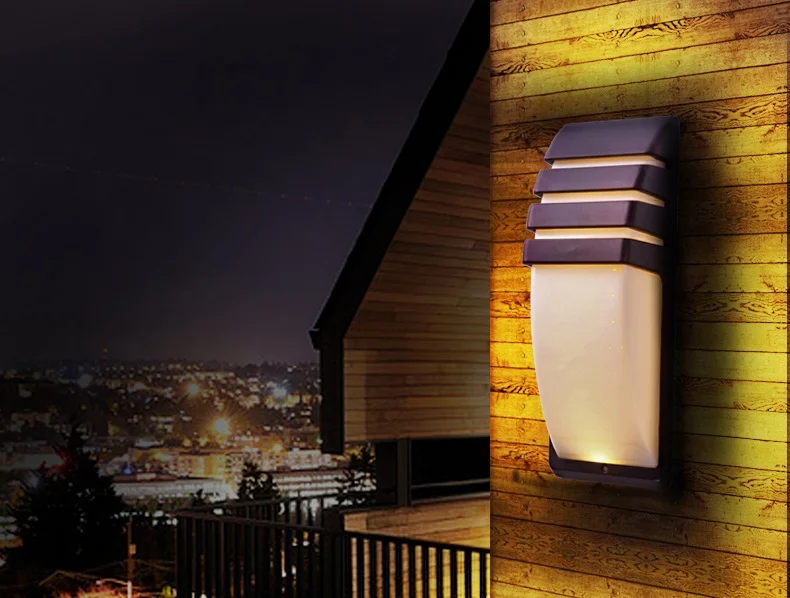 Простой черный настенный светильник скандинавский Водонепроницаемый светодиодный для наружного 220v внутреннего двора настенный светильник водонепроницаемые светильники