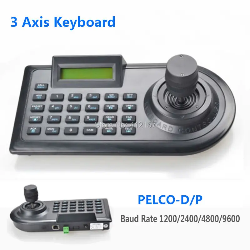 bilder für 3d 3 achsen ptz joystick ptz controller tastatur rs485 pelco-d/p w/lcd display für analog sicherheit cctv speed dome ptz kamera bilder für 3d 3 achsen ptz joystick ptz controller tastatur rs485 pelco-d/p w/lcd display für analog sicherheit cctv speed dome ptz kamera