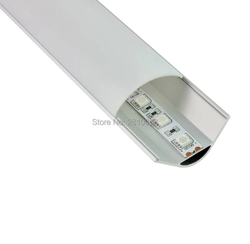 10 X 1M Sets/Lot 60 Angle Anodized LED profil opal and AL6063 Led lichtleiste 1M aluminium for kitchen or cabinet corner lights