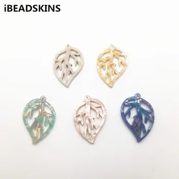 

New arrival! 39x27mm 50pcs/lot acetic acid leaf-shape charms for earrings accessories/Earring parts Jewelry Findings making