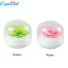Ouneed Happy Home Hot Chic Lotus Flower Cotton Bud Holder Toothpick Case Cotton Swab Box Vase