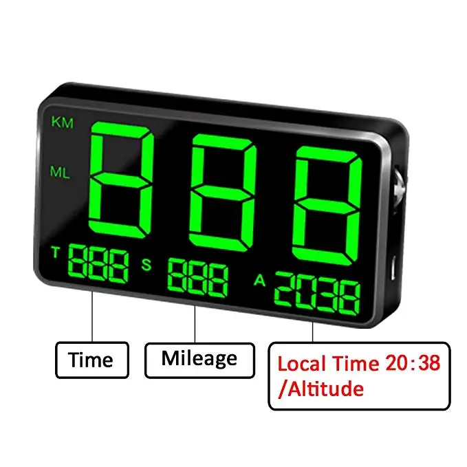 

C80 Large Screen 4.5" Head-up Display GPS Speedometer Digital Car Speed Display Over Speeding Alarm For Motorcycle Truck Car HUD