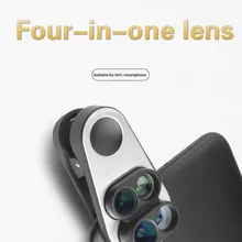 Двойная камера Широкоугольный Макро Рыбий глаз телефото Универсальный Клип четыре в одном телефон специальные эффекты объектив камеры для смартфона