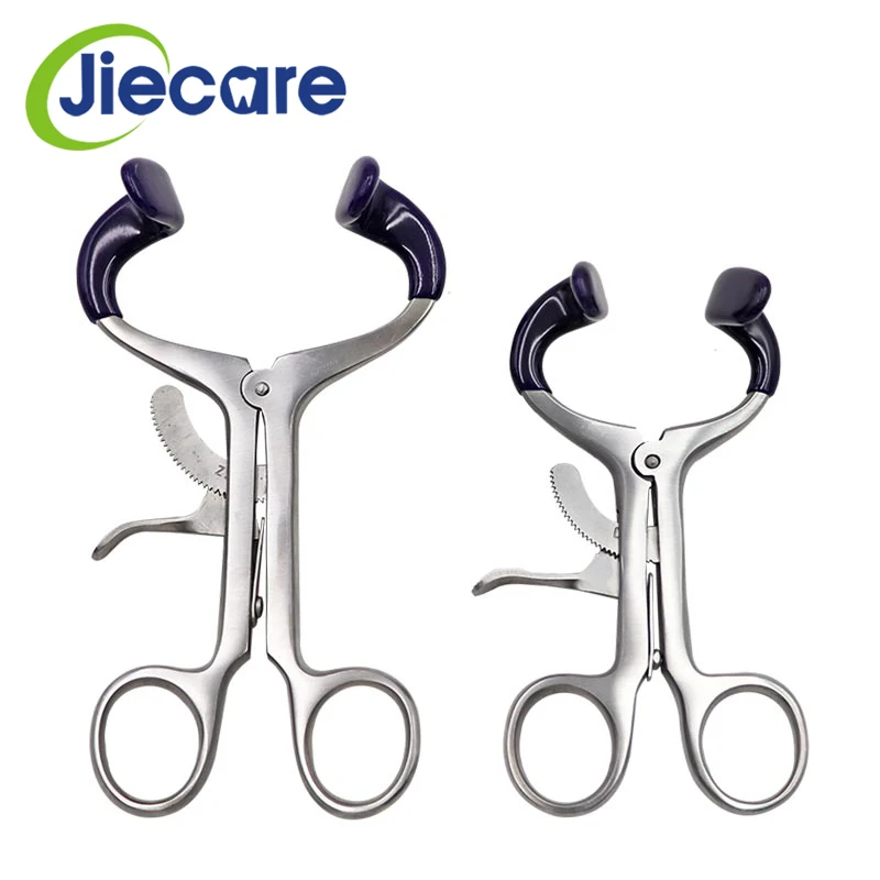 melhor 1 PC Dental Boca Afastador Cirúrgico Instrumentos de Cirurgia Oral Com a Almofada de Silicone Dental Ortodôntico de Aço Inoxidável Ferramentas L S