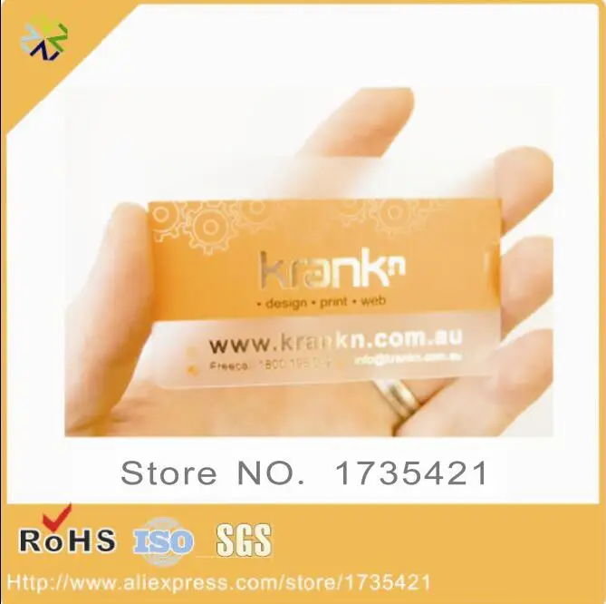 us 143 29 1000pcs lots cmyk printing standard size frosted plastic name card membership name card visiting business name card in business cards from place card size standard