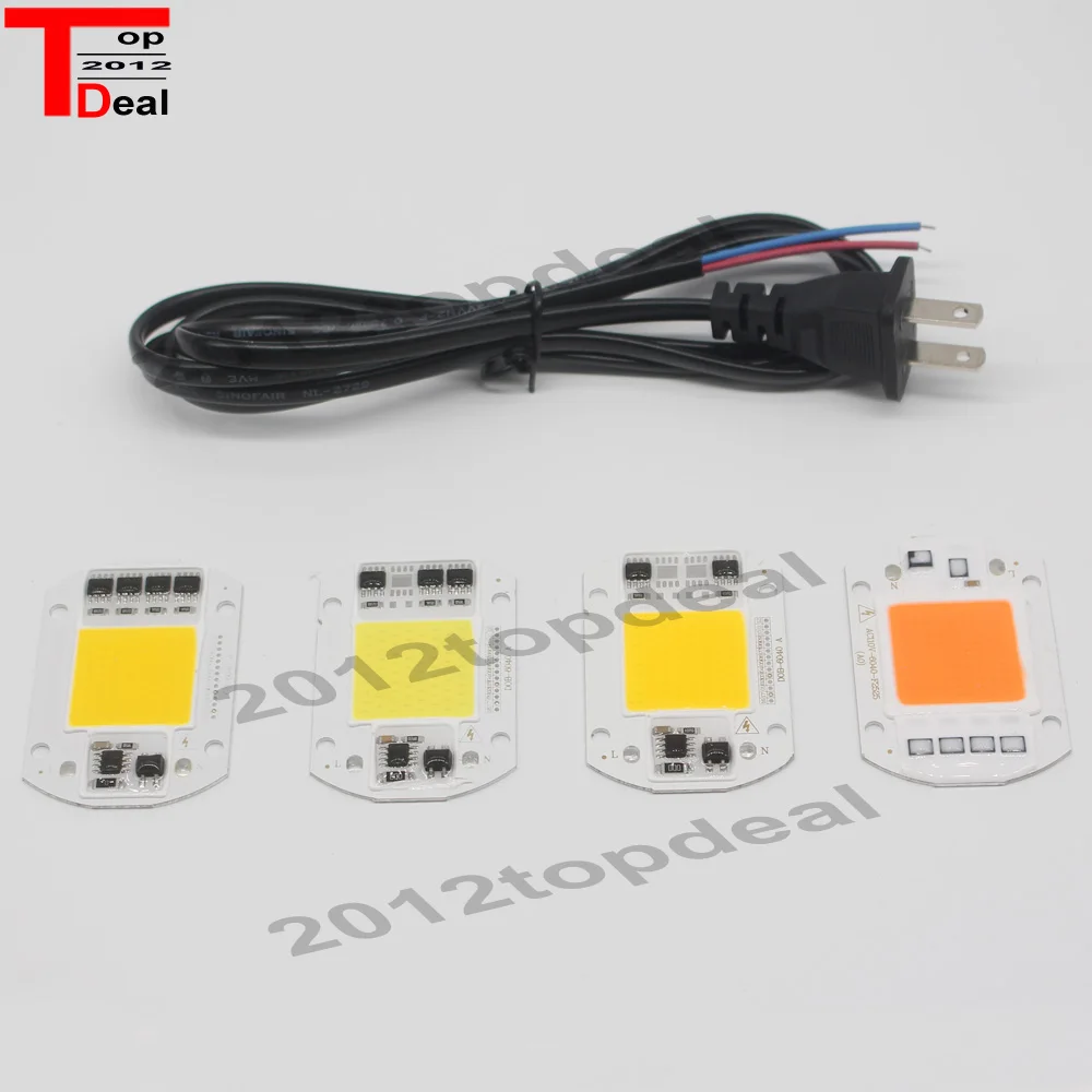 Светодиодный чип COB лампы 20 Вт 30 50 220 В 110 вход умный IC драйвер подходит для DIY