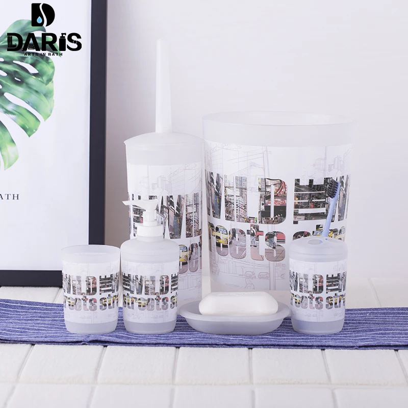 SDARISB 6PCS Cartoon Cat Bathroom Accessory Soap Dish Dispenser Bottle Toothbrush Holder Set Home Bathroom Products Wash Set SDARISB 6PCS Cartoon Cat Bathroom Accessory Soap Dish Dispenser Bottle Toothbrush Holder Set Home Bathroom Products Wash Set