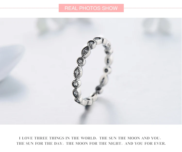 Modian подлинные 925 пробы серебряные сверкающие кольца для женщин CZ ювелирные изделия обручальное кольцо на палец кольца Bague модные аксессуары