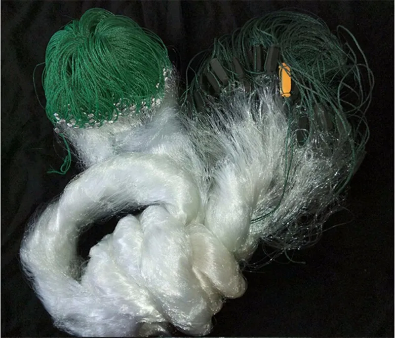 Linha de Nylon Armadilha para Peixes Rede de Pesca de Emalhar Rede de Pesca Rede de Pesca ao ar Grosso H5m L100 m 3 Camada 7 Centímetros Pia Malha Pegajoso Net China ao ar Livre 4 High Quality Esporte e Lazer