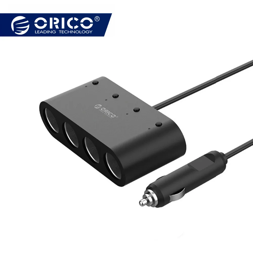 

ORICO 2/3/4 Port USB Car Charger Dual Port Adapter Smart Charger with Cigarette Lighter Socket For IPhone Samsung Galaxy Xiaomi