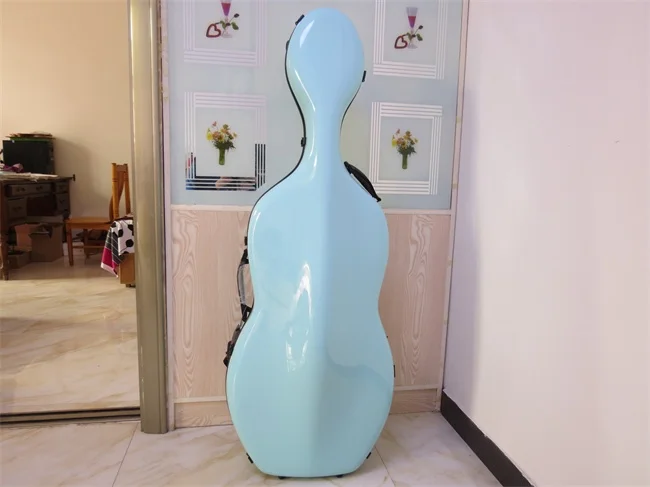 

Light blue color carbon fiber cello case 4/4.strong ,light in weight
