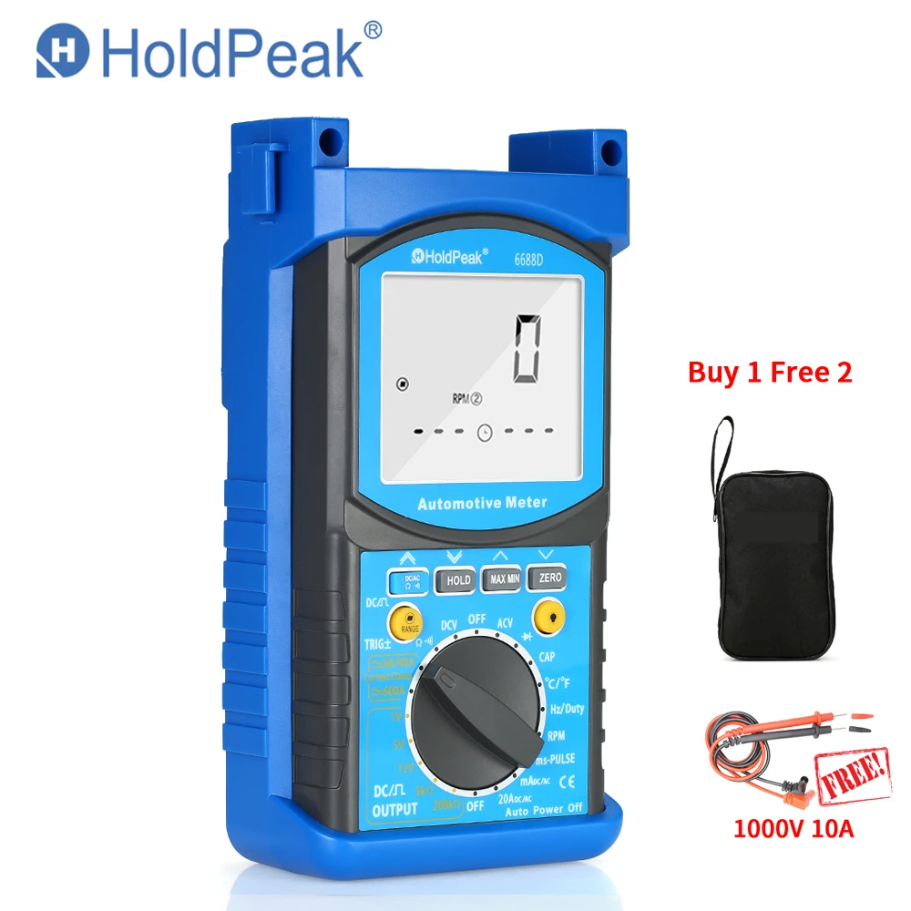 

HP-6688D Digital Automotive Engine Analyzer Multimeter 6688D 1000V 20A Capacitance Resistance Diode Tester Voltmeter Ammeter