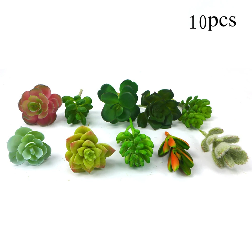 

10pcs/set Ornaments Simulation Simulation Succulents DIY Landscape Decoration Assorted Stems Garden Bonsai Unpotted Office Fake